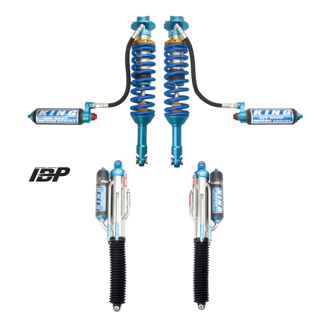 King Shocks 3.0 Performance Coilovers w/ Adjustable Remote Fin Reservoir + Rear Adj Reservoir Shocks Set for 2017-2020 Ford Raptor 4WD - King Shocks