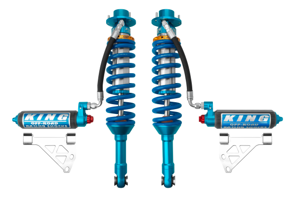 King Shocks 3.0" Performance Front Coilover w/ Remote Reservoir – 2022-2026 Ford Bronco Raptor 4WD (Internal Bypass, Performance Fin Reservoir)