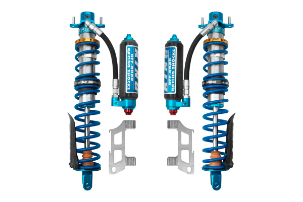 King Shocks 3.0" Performance Rear Coilover w/ Remote Reservoir – 2022-2026 Ford Bronco Raptor 4WD (Internal Bypass, Performance Fin Reservoir)
