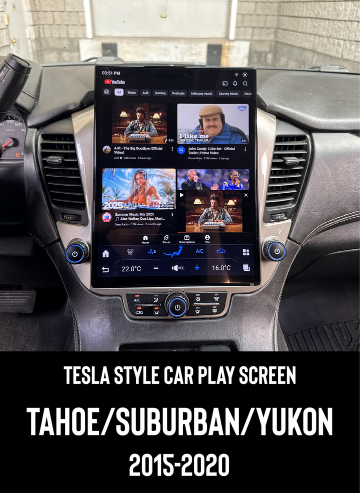 Chevrolet Tahoe/Suburban/GMC Yukon Tesla Style Screen 2015-2020