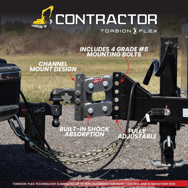 Gen Y Hitch CONTRACTOR (Torsion-Flex) Trailer Channel Mount