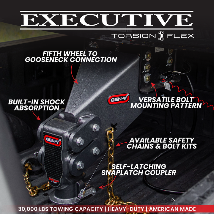 Gen Y Hitch EXECUTIVE Fifth Wheel-to-Gooseneck (Torsion-Flex) Pin Box