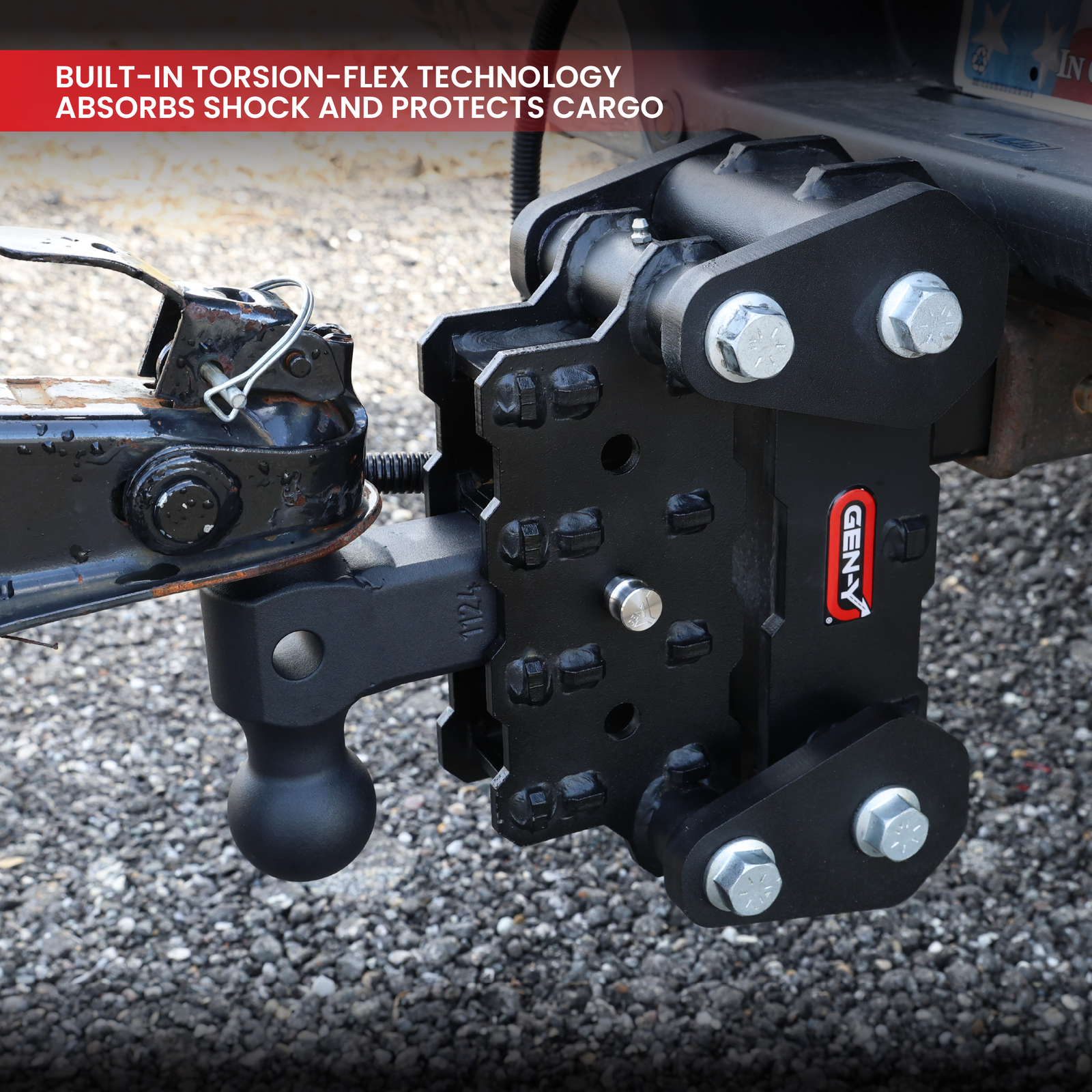 Gen Y Hitch PHANTOM-XT 10K (Torsion-Flex) Adjustable Drop Hitch - 2 Inch Shank