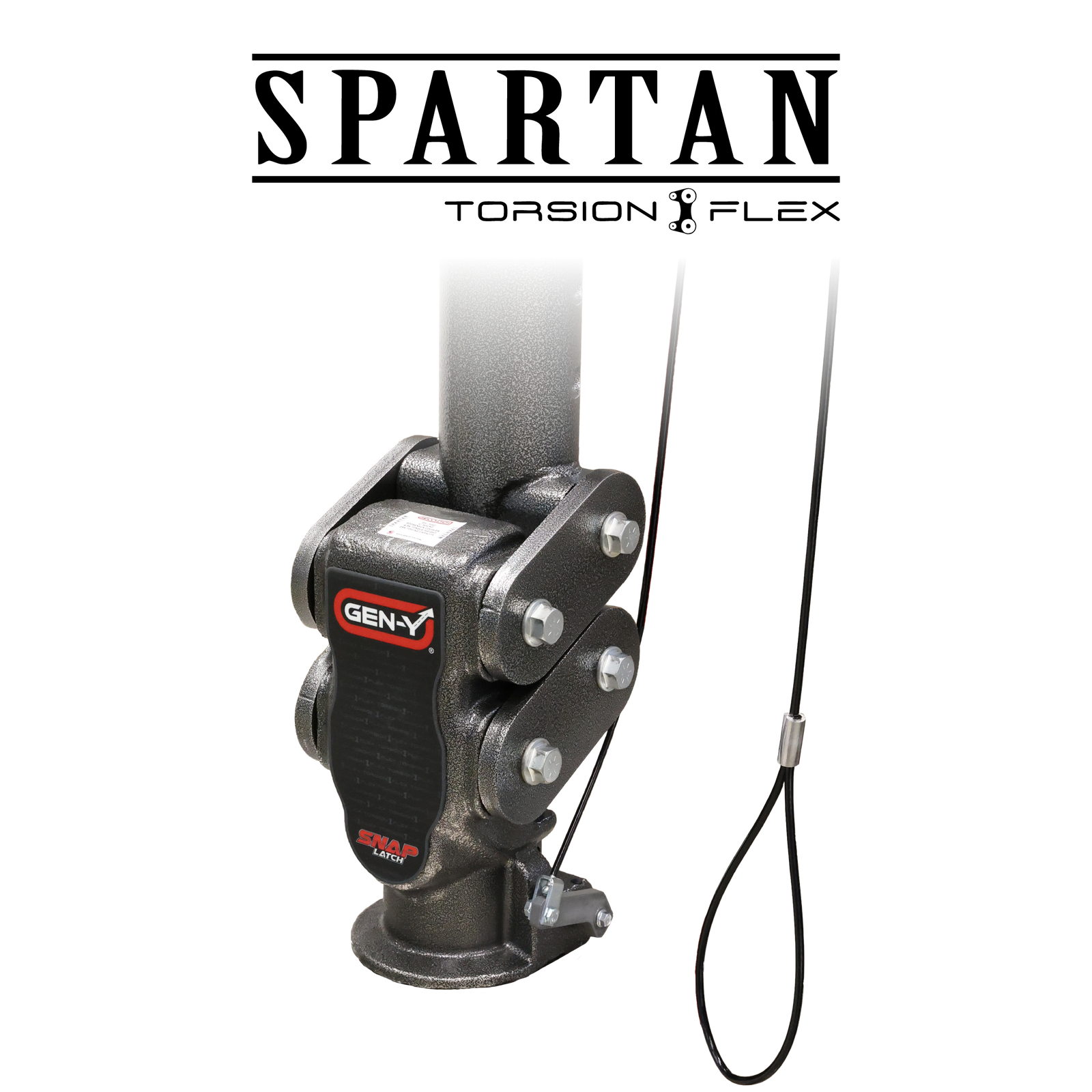 Gen Y Hitch SPARTAN (Torsion-Flex) Gooseneck Coupler with SnapLatch