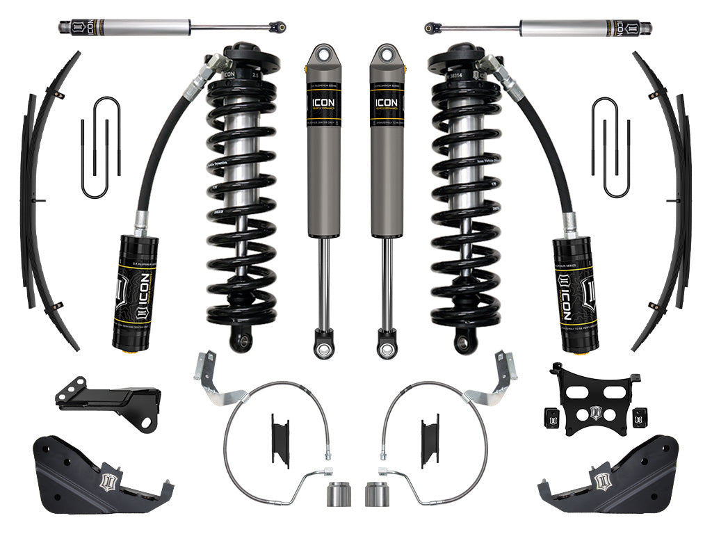 ICON Vehicle Dynamics 2023-2026 Ford F-250/F-350 Super Duty 4WD, 4-5.5" Lift, Stage 3 Coilover Conversion System w/ Expansion Packs
