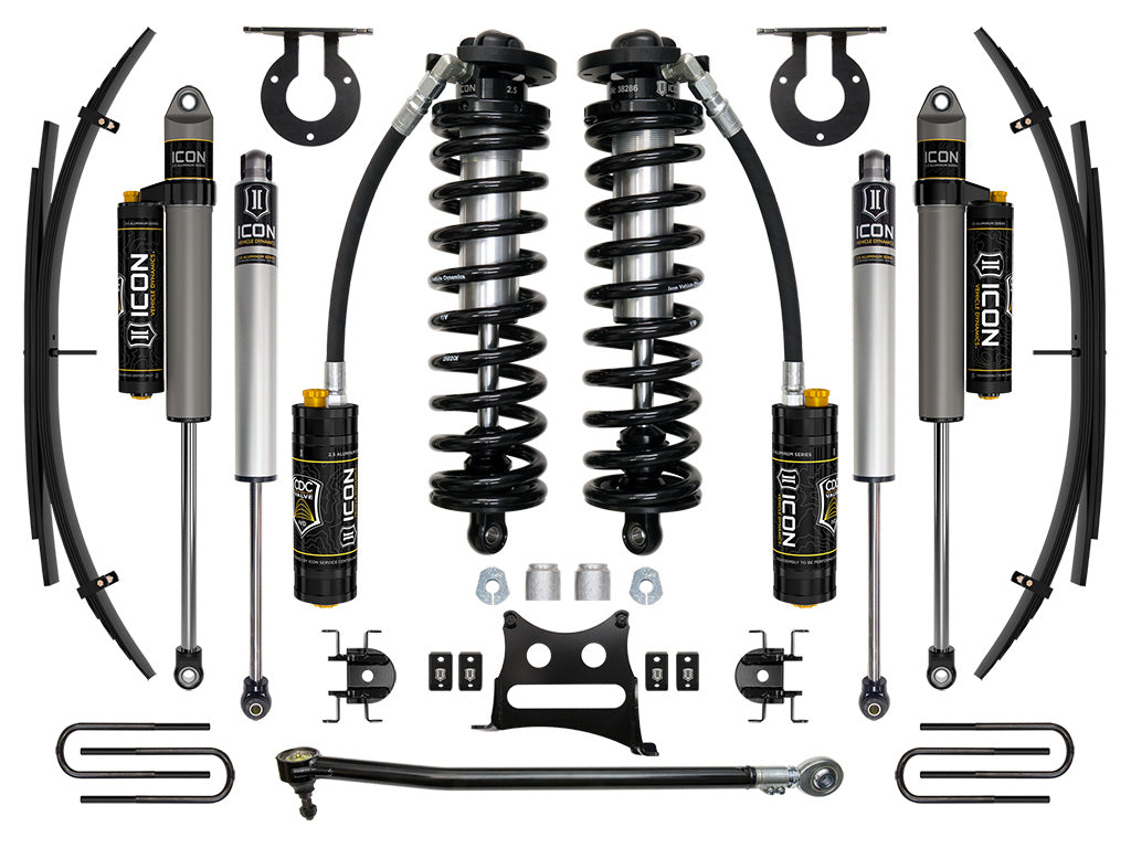 ICON Vehicle Dynamics 2017-2022 Ford F-250/F-350 Super Duty 4WD, 2.5-3" Lift, Stage 4 Coilover System w/ Expansion Packs