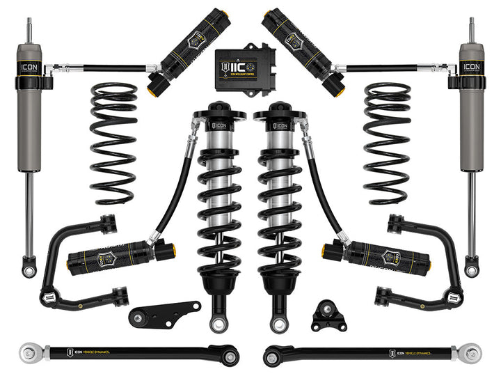 ICON Vehicle Dynamics 2024-2026 Toyota Tacoma 1.25-3" Lift, Stage 10 Suspension System, Tubular, Triple Rate Rear Springs