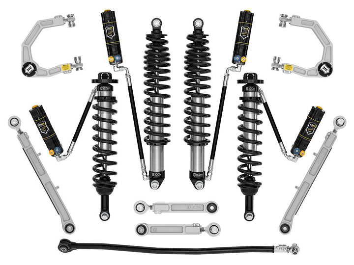 ICON Vehicle Dynamics 2021-2026 Ford Bronco, Non-Sasquatch, 3-4" Lift, Stage 7 Suspension System, CDXS, Billet, Heavy Rate Rear Springs