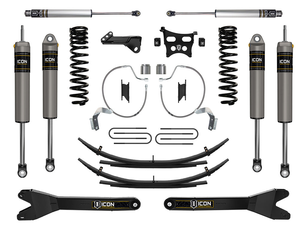 ICON Vehicle Dynamics 2023-2026 Ford F-250/F-350 Super Duty 4WD, Gas, 4.5" Lift, Stage 3 Suspension System w/ Radius Arms & Expansion Packs