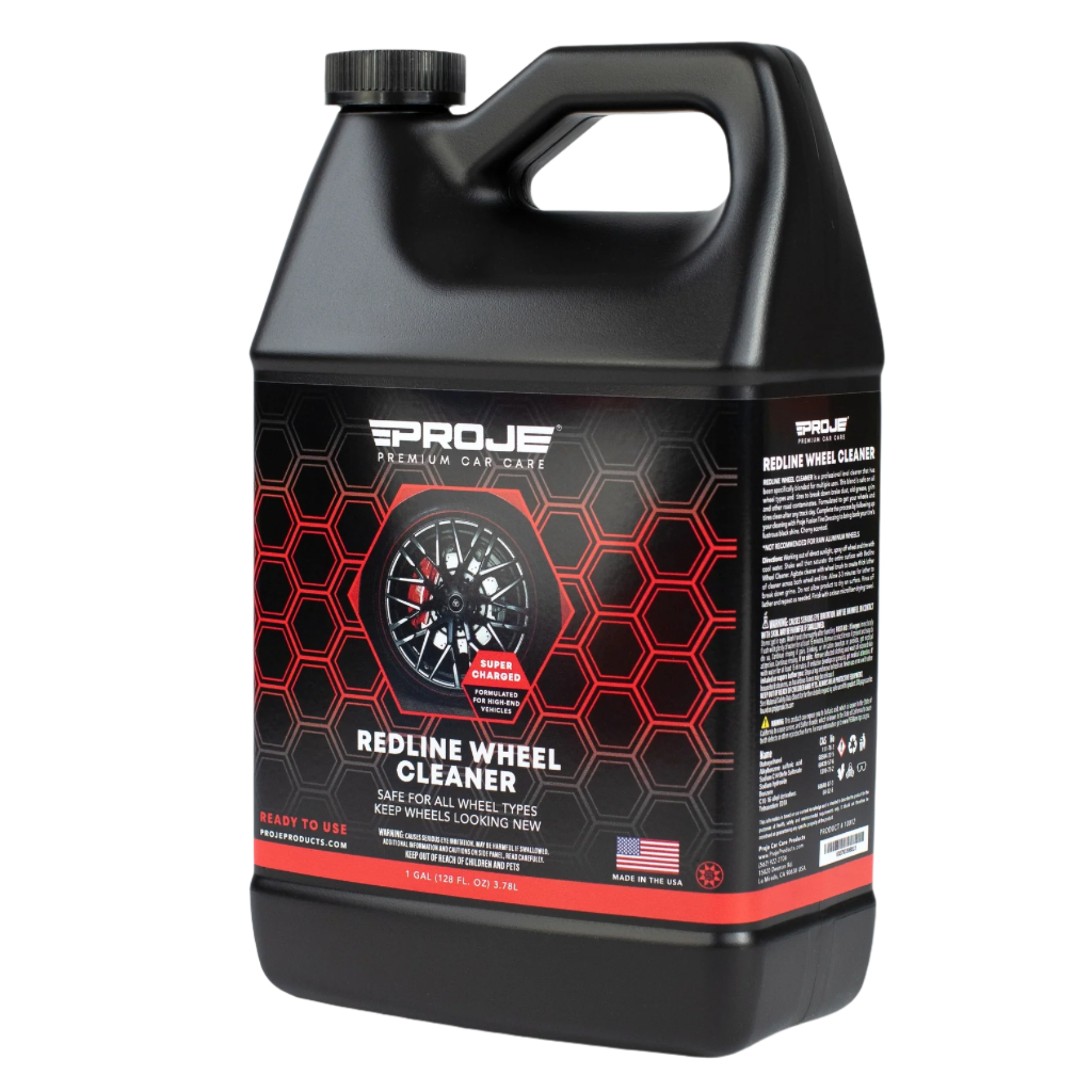 Proje Redline Heavy-Duty Wheel Cleaner – Powerful Grease Remover, 128oz