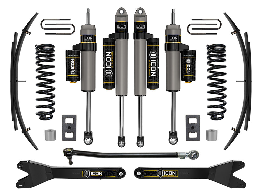 ICON Vehicle Dynamics 2023-2026 Ford F-250/F-350 Super Duty 4WD, Diesel, 2.5" Lift, Stage 3 Suspension System w/ Radius Arms and Expansion Packs