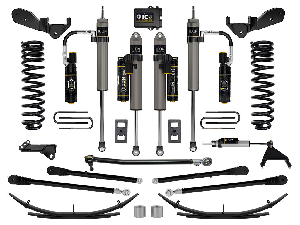 ICON Vehicle Dynamics 2023-2026 Ford F-250/F-350 Super Duty 4WD, Diesel, 2.5" Lift, Stage 6 Suspension System w/ 4-Link and Expansion Packs