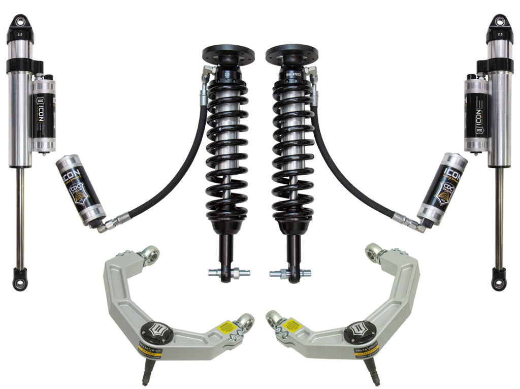 ICON Vehicle Dynamics 2015-20 Ford F150 2WD, 1.75-3" Lift, Stage 5 Suspension System, Billet UCA