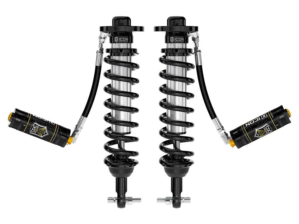 ICON Vehicle Dynamics 2021-2026 Ford F-150 4WD/Tremor, 3.5-4.5"/2.5-3" Lift, Front, V.S. 2.5 Series Coilovers, Remote Reservoir w/ CDCV, Pair