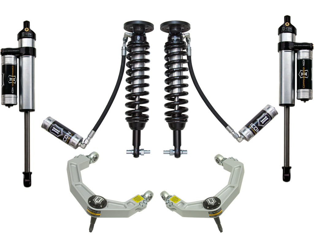 ICON Vehicle Dynamics 2014 Ford F150 4WD, 1.75-2.63" Lift, Stage 4 Suspension System, Billet UCA