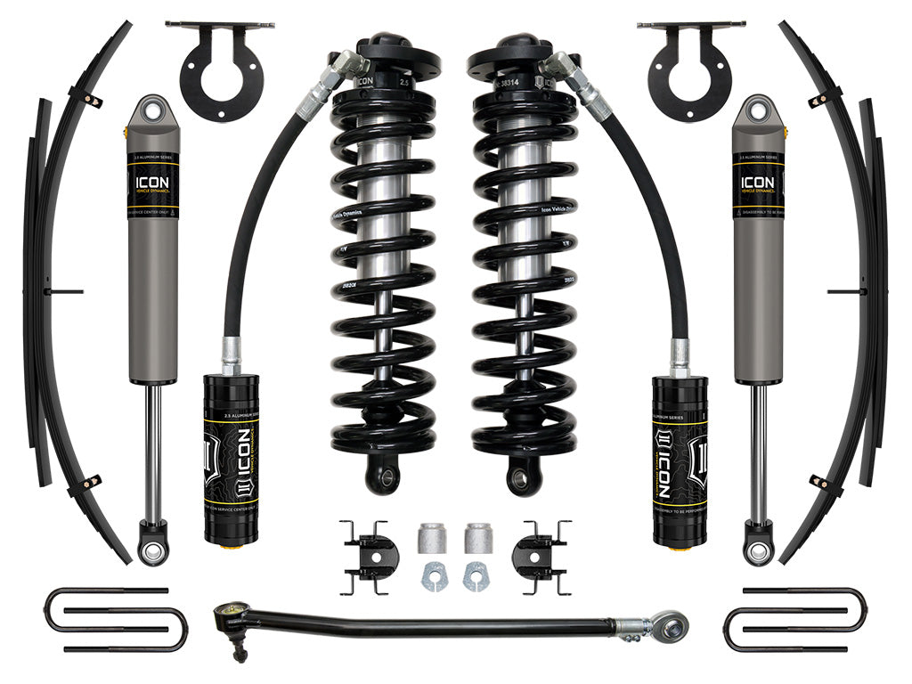 ICON Vehicle Dynamics 2017-2023 Ford F-250/F-350 Super Duty 4WD, 2.5-3" Lift, Stage 2 Coilover System w/ Expansion Packs