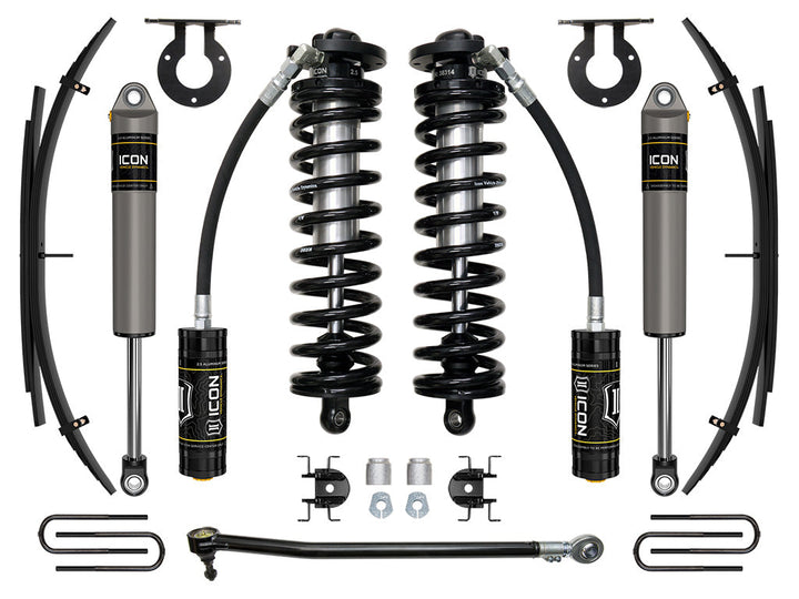 ICON Vehicle Dynamics 2017-2023 Ford F-250/F-350 Super Duty 4WD, 2.5-3" Lift, Stage 2 Coilover System w/ Expansion Packs