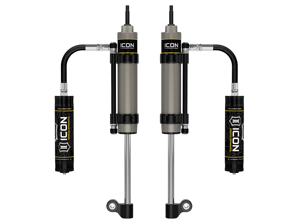 ICON Vehicle Dynamics 2005-2023 Toyota Tacoma, Rear, V.S. 2.5 Aluminum Series RXT Shock Absorbers, Omega Bypass Remote Reservoir, Pair