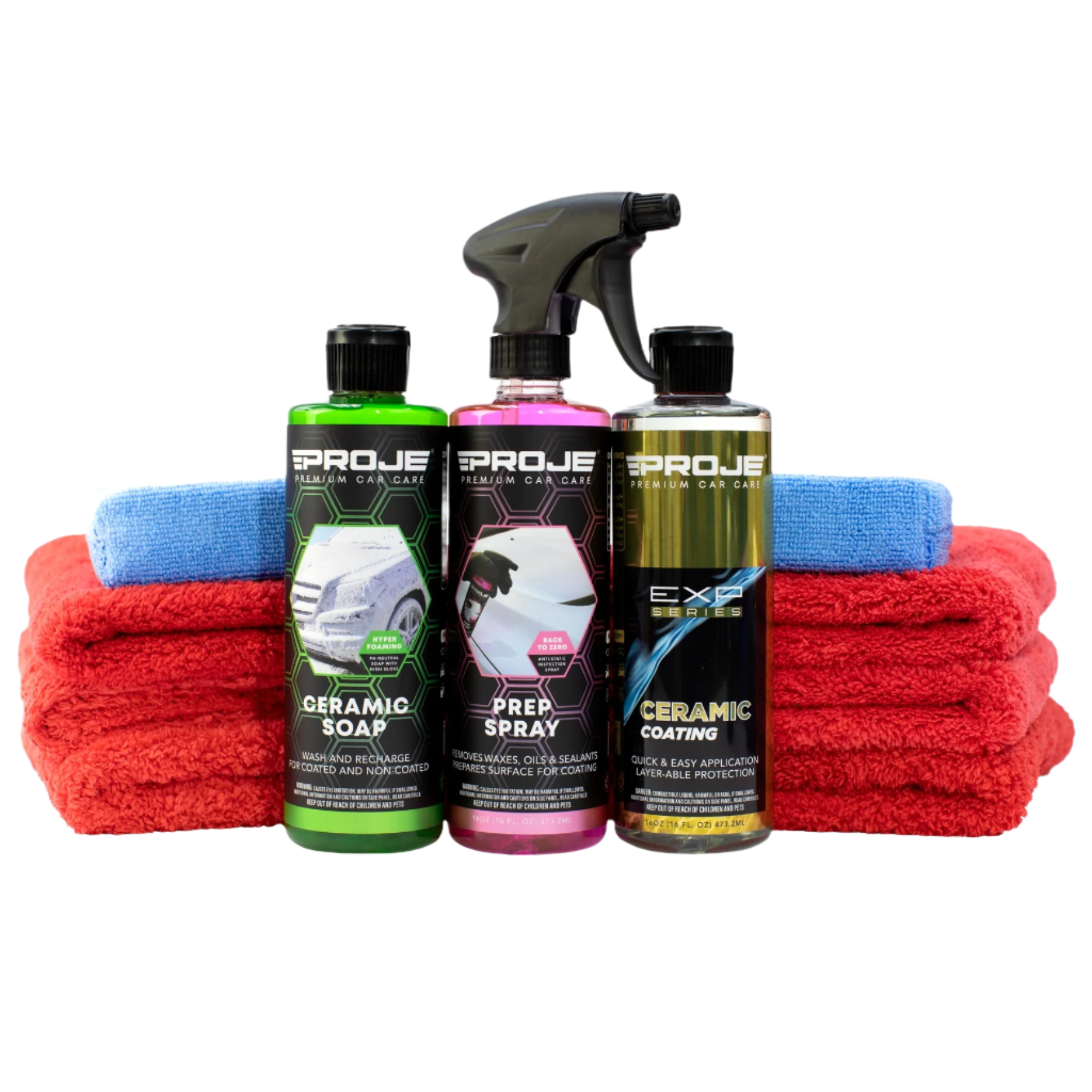 Proje Ceramic Premium Kit – SiO2 Coating, Prep and Soap, 16oz