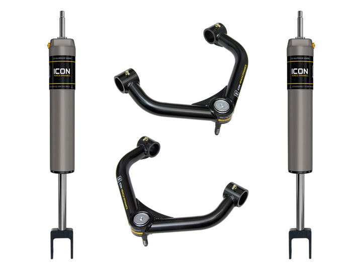 ICON Vehicle Dynamics 2011-2019 GM 2500/3500 HD, 0-2” Lift, V.S. 2.5 Aluminum Series Shock System, Internal Reservoir, Tubular