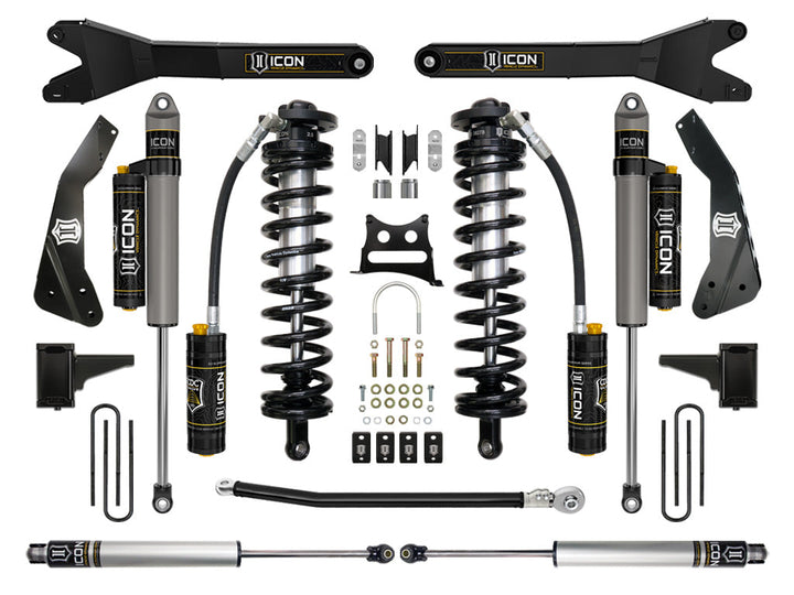 ICON Vehicle Dynamics 2011-16 Ford F250/F350 4-5.5" Lift Stage 5 Coilover Conversion w/Radius Arm