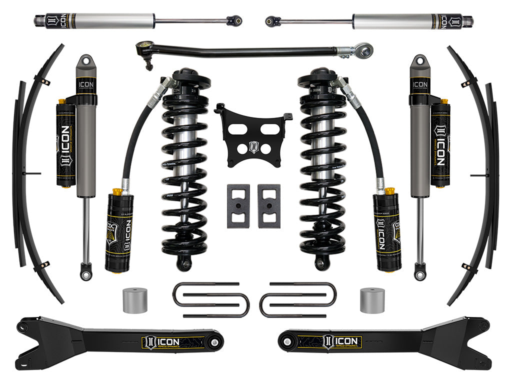 ICON Vehicle Dynamics 2023-2026 Ford F-250/F-350 Super Duty 4WD, 2.5-3" Lift, Stage 4 Coilover Conversion System with Radius Arms and Expansion Packs