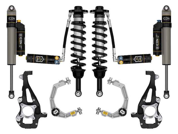 ICON Vehicle Dynamics 2021-2026 Ford F-150 4WD, 3.5-4.5" Lift, Stage 4 Suspension System, Billet, CDXS