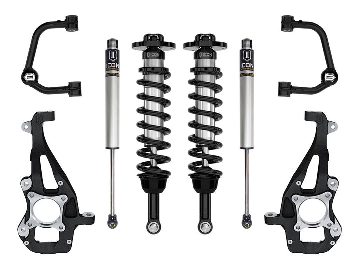 ICON Vehicle Dynamics 2021-2026 Ford F-150 4WD, 3.5-4.5" Lift, Stage 1 Suspension System, Tubular