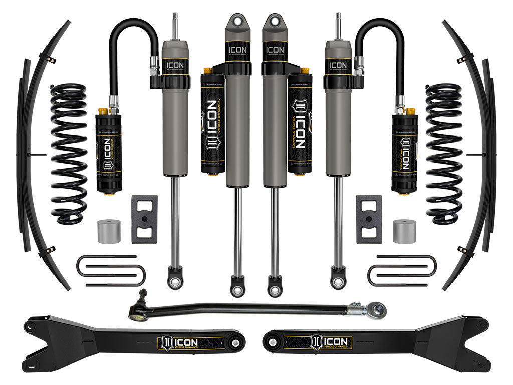 ICON Vehicle Dynamics 2023-2026 Ford F-250/F-350 Super Duty 4WD, Diesel, 2.5" Lift, Stage 4 Suspension System w/ Radius Arms and Expansion Packs
