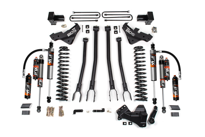 BDS Suspension 4 Inch Lift Kit w/ 4-Link Ford F450 Super Duty 2020-2022 4WD - FOX 2.5 Performance Elite