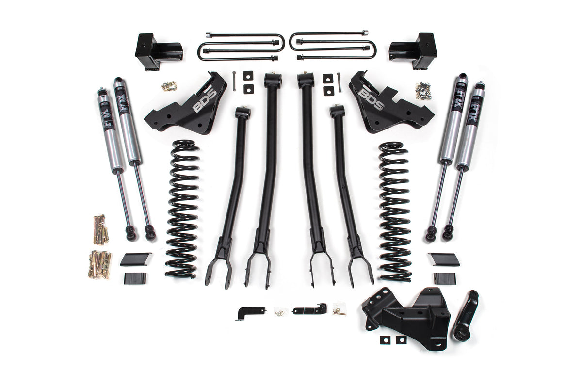 BDS Suspension 4 Inch Lift Kit w/ 4-Link Ford F450 Super Duty 2020-2022 4WD - FOX 2.0 Performance Series