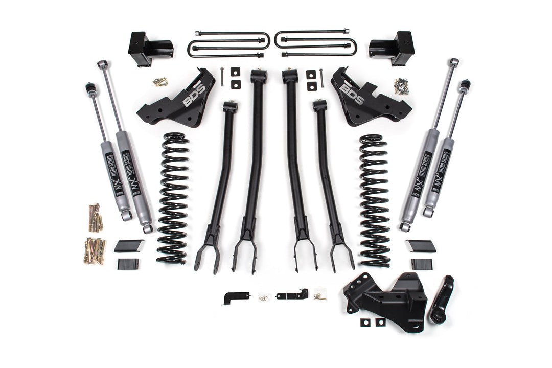 BDS Suspension 4 Inch Lift Kit w/ 4-Link Ford F450 Super Duty 2023-2026 4WD - NX2 Nitro Series
