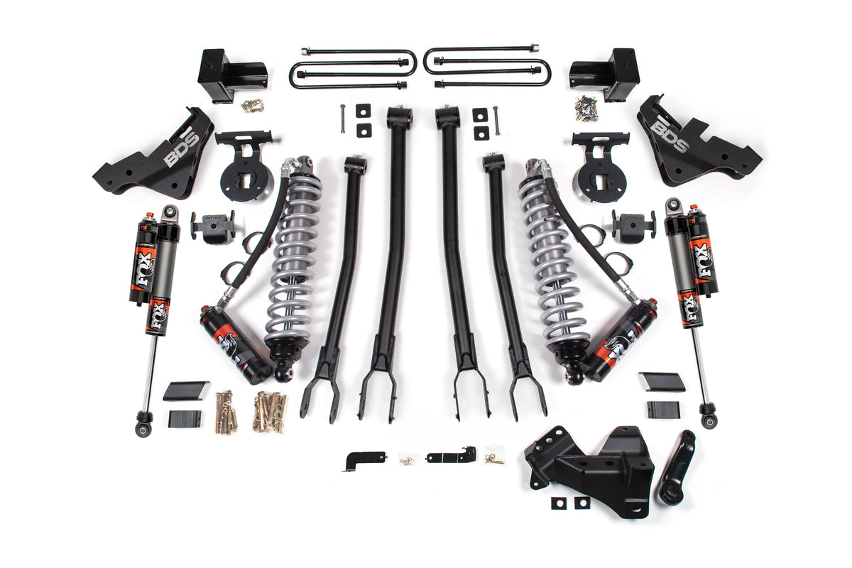 BDS Suspension 4 Inch Lift Kit w/ 4-Link FOX 2.5 Coilover Conversion - Performance Elite Ford F450 Super Duty 2020-2022 4WD - FOX 2.5 Performance Elite