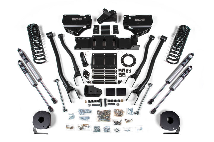 BDS Suspension 4 Inch Lift Kit w/ 4-Link Ram 2500 w/ Rear Air Ride 2019-2024 4WD Diesel - FOX 2.0 Performance Series