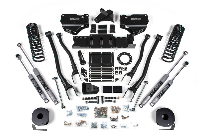 BDS Suspension 4 Inch Lift Kit w/ 4-Link Ram 2500 w/ Rear Air Ride 2019-2024 4WD Diesel - NX2 Nitro Series