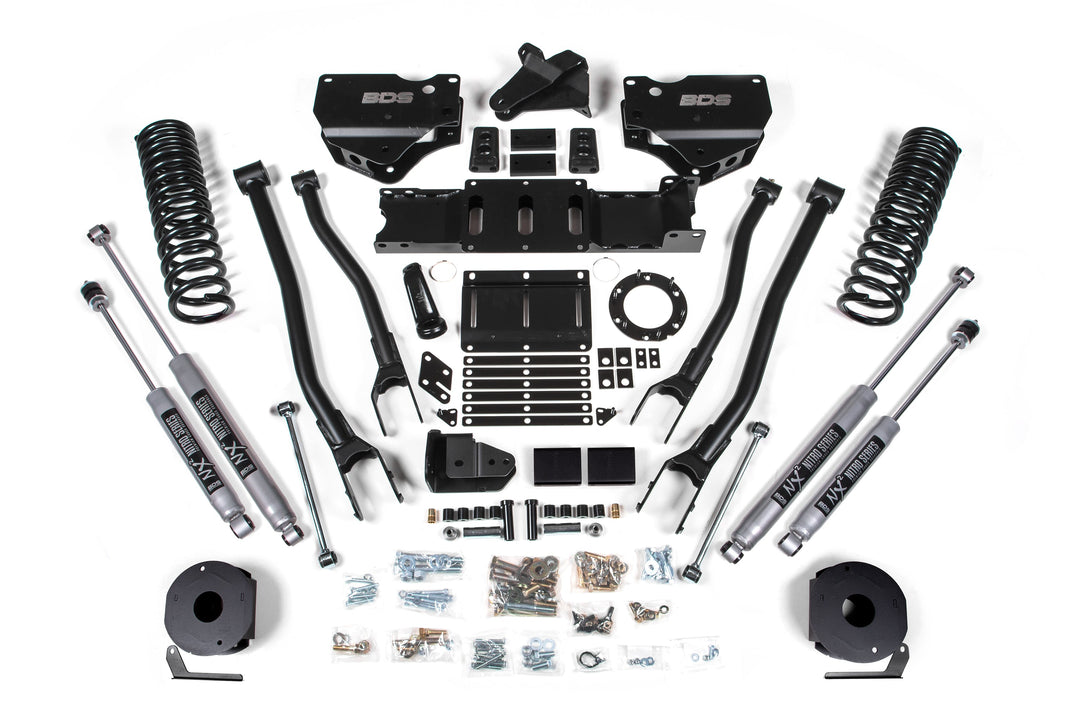 BDS Suspension 4 Inch Lift Kit w/ 4-Link Ram 2500 w/ Rear Air Ride 2019-2024 4WD Gas - NX2 Nitro Series