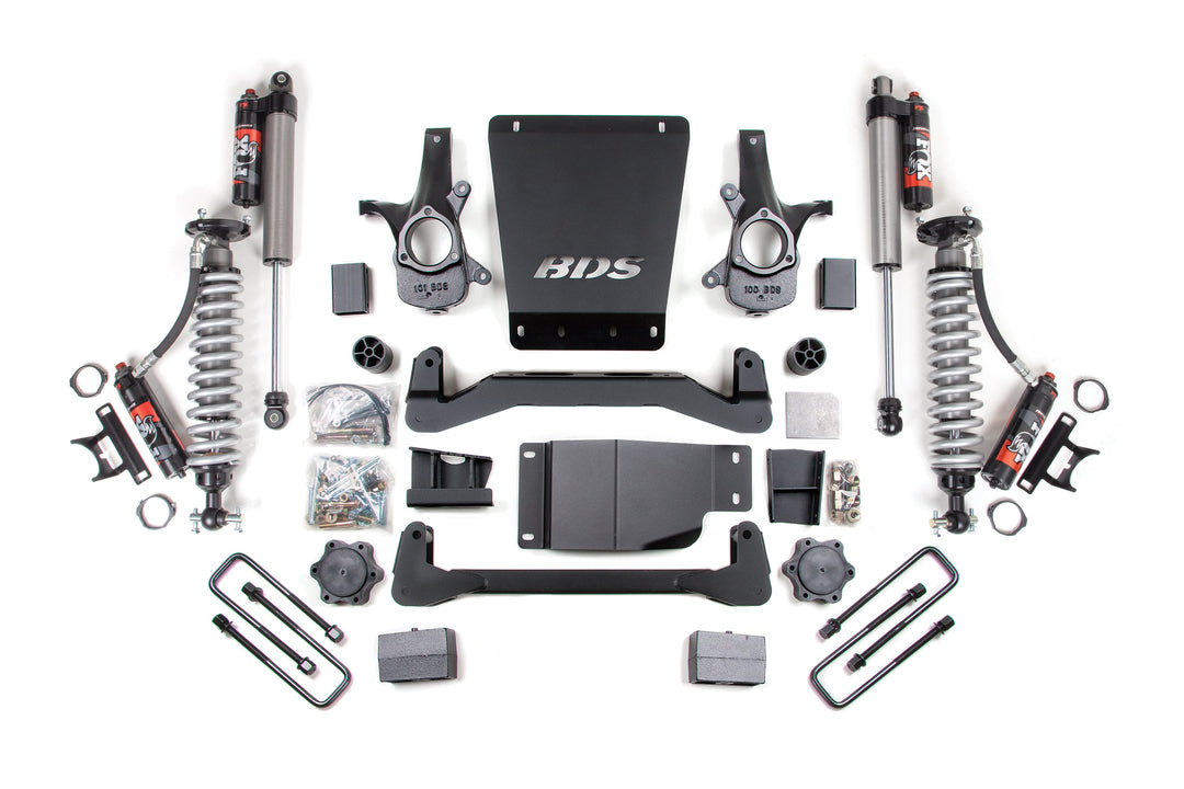 BDS Suspension 4 Inch Lift Kit FOX Performance Elite Coilover Chevy Silverado or GMC Sierra 1500 2007-2013 4WD - Block Kit / FOX 2.5 Performance Elite