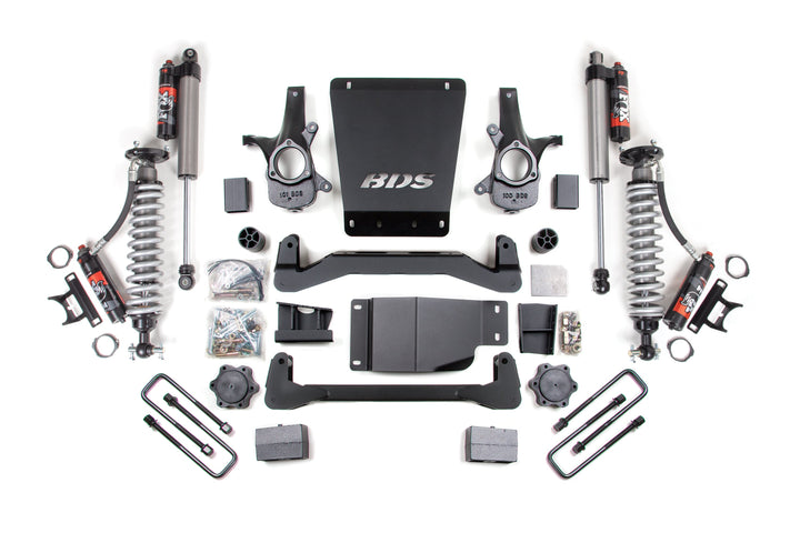 BDS Suspension 4 Inch Lift Kit FOX Performance Elite Coilover Chevy Silverado or GMC Sierra 1500 2007-2013 4WD - Block Kit / FOX 2.5 Performance Elite
