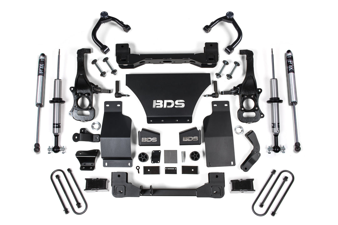 BDS Suspension 4 Inch Lift Kit Chevy Silverado or GMC Sierra 1500 2025-2026 4WD Gas - FOX 2.0 Performance Series – FOX 2.0 Performance Series