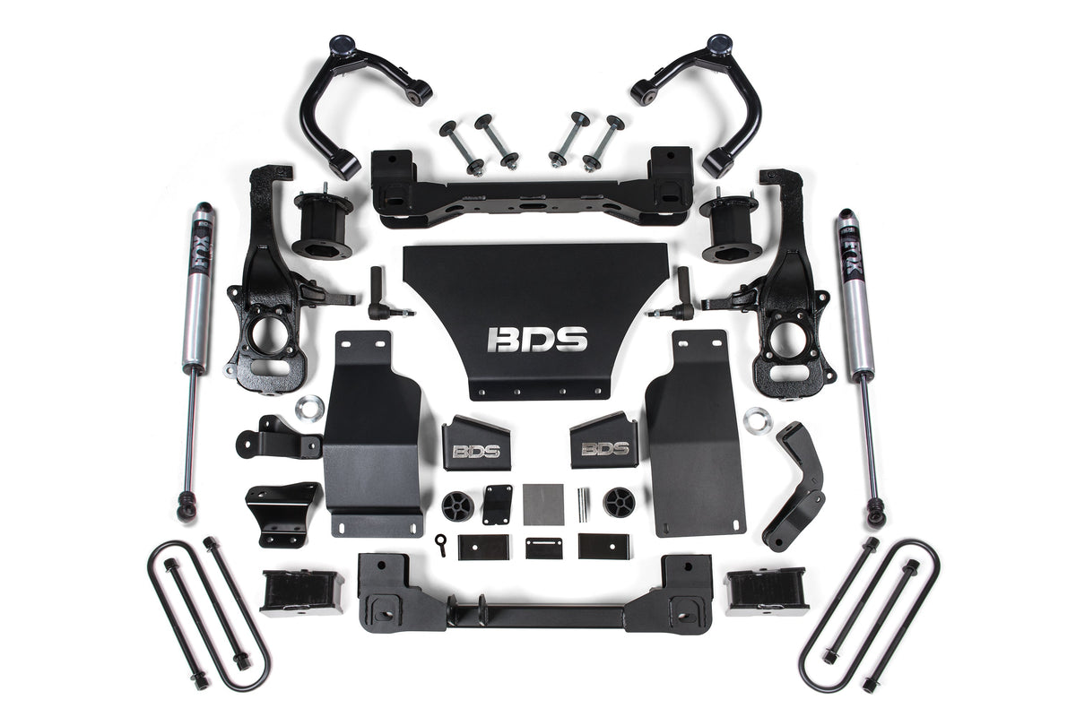 BDS Suspension 4 Inch Lift Kit Chevy Silverado or GMC Sierra 1500 2025-2026 4WD Gas - FOX 2.0 Performance Series – Strut Spacer