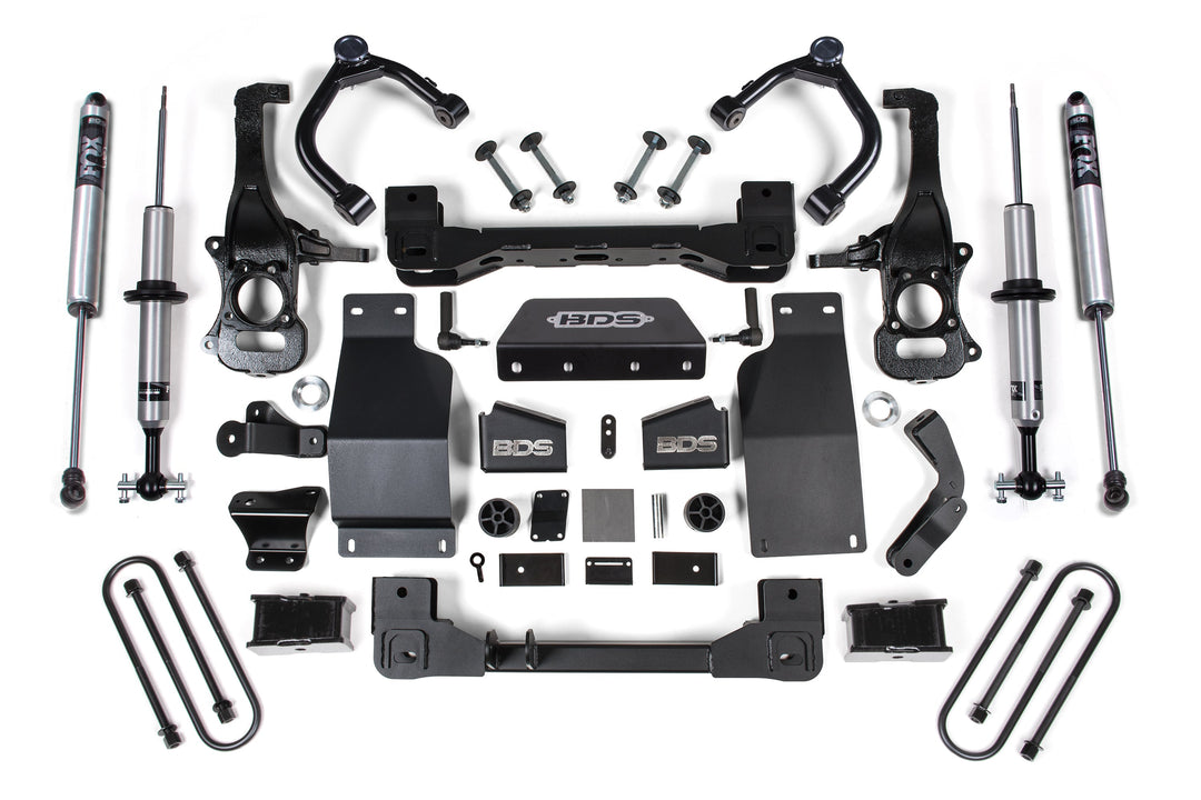 BDS Suspension 4 Inch Lift Kit Chevy Silverado or GMC Sierra 1500 2025-2026 4WD Diesel - FOX 2.0 Performance Series – FOX 2.0 Performance Series