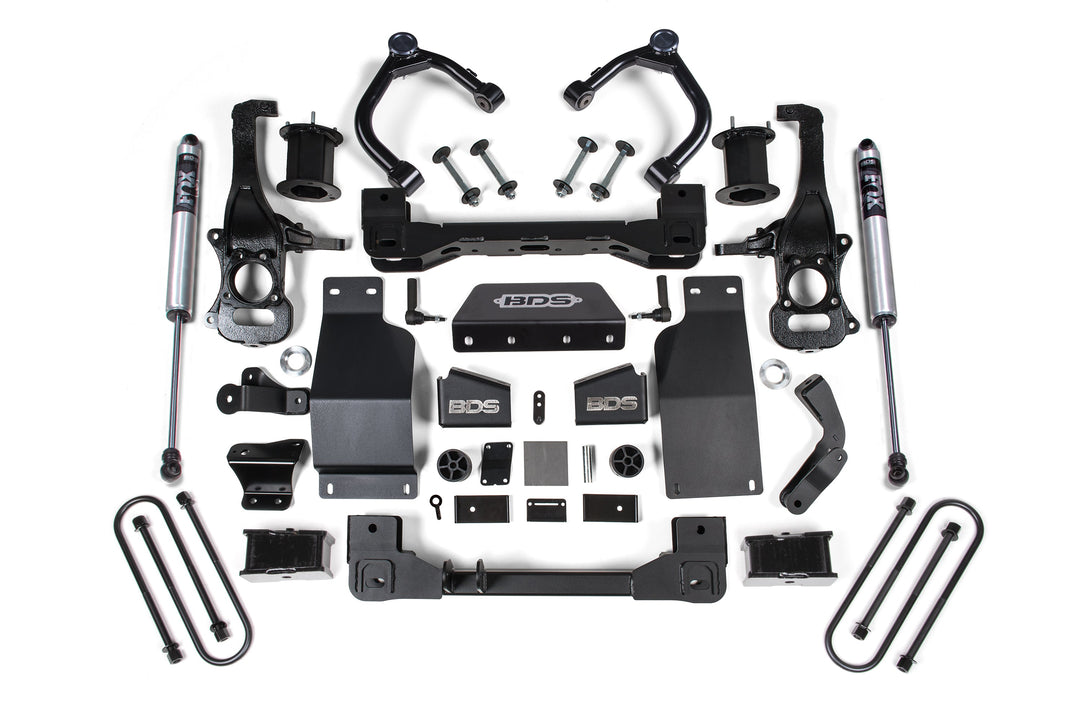 BDS Suspension 4 Inch Lift Kit Chevy Silverado or GMC Sierra 1500 2025-2026 4WD Diesel - FOX 2.0 Performance Series – Strut Spacer