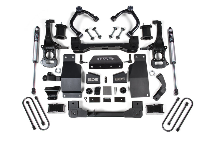 BDS Suspension 4 Inch Lift Kit Chevy Silverado or GMC Sierra 1500 2025-2026 4WD Diesel - FOX 2.0 Performance Series – Strut Spacer
