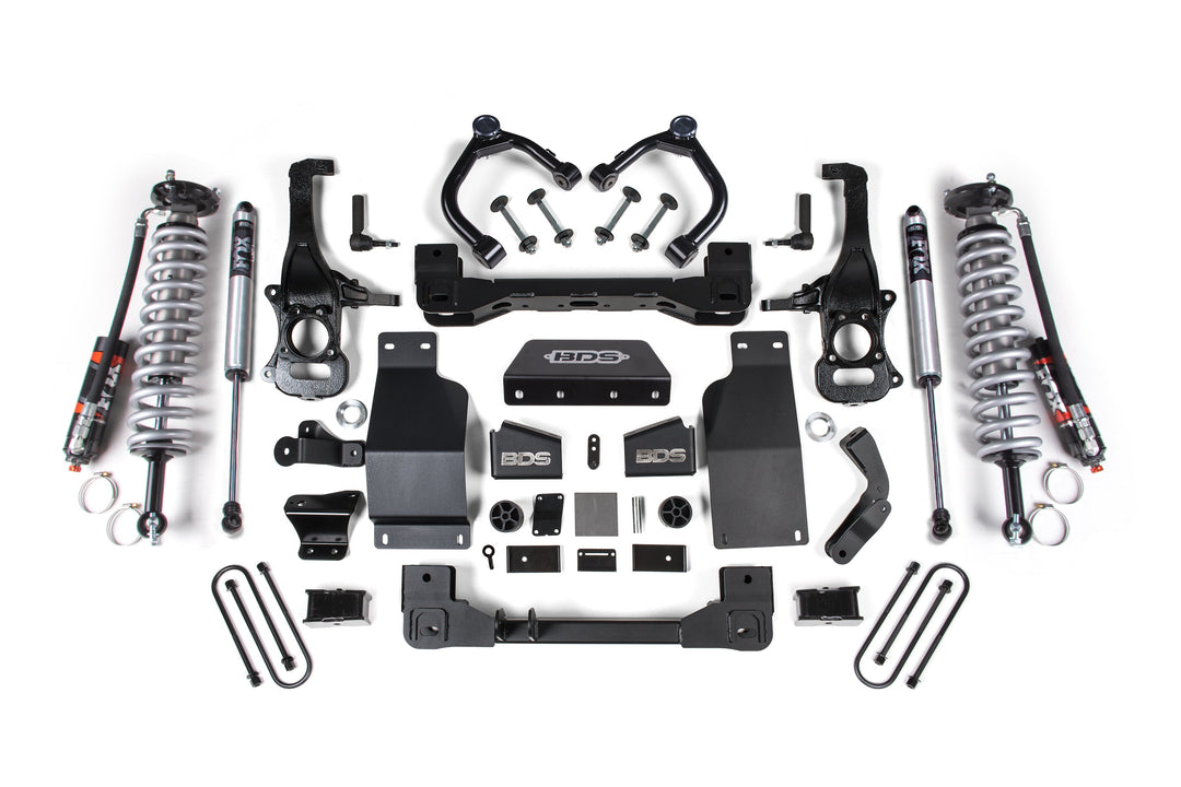 BDS Suspension 4 Inch Lift Kit FOX Coil-Over Chevy Silverado or GMC Sierra 1500 2025-2026 4WD Diesel - FOX 2.5 Performance Elite Coil-Over / FOX 2.0 Performance Series Shock