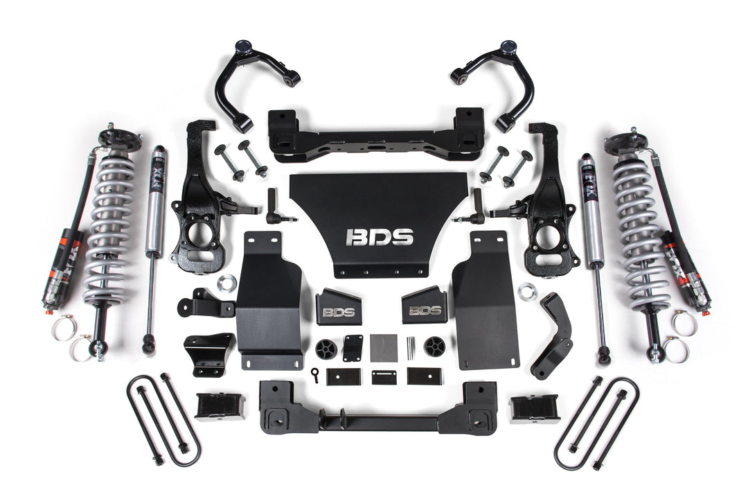 BDS Suspension 2.5 Inch Lift Kit FOX Coil-Over Chevy Trail Boss or GMC AT4 1500 2025-2026 4WD Gas - FOX 2.5 Performance Elite Coil-Over / FOX 2.0 Performance Series Shock