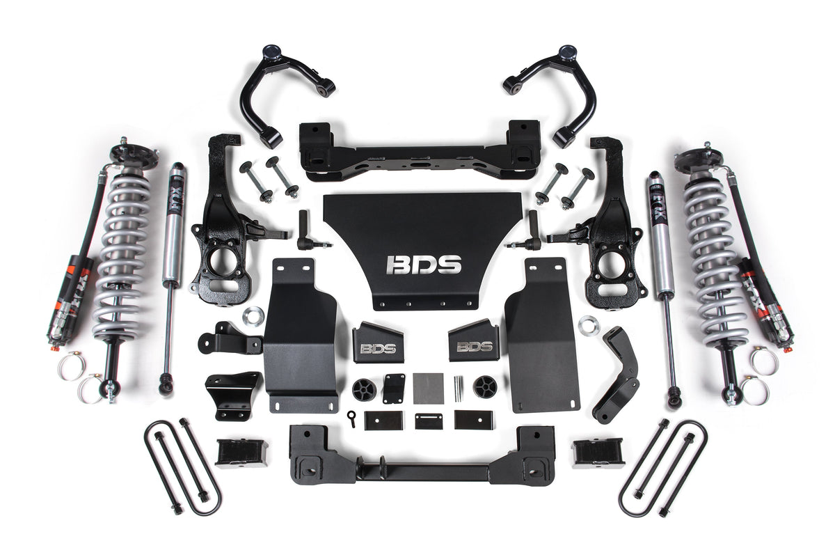 BDS Suspension 2.5 Inch Lift Kit FOX Coil-Over Chevy Trail Boss or GMC AT4 1500 2025-2026 4WD Diesel - FOX 2.5 Performance Elite Coil-Over / FOX 2.0 Performance Series Shock