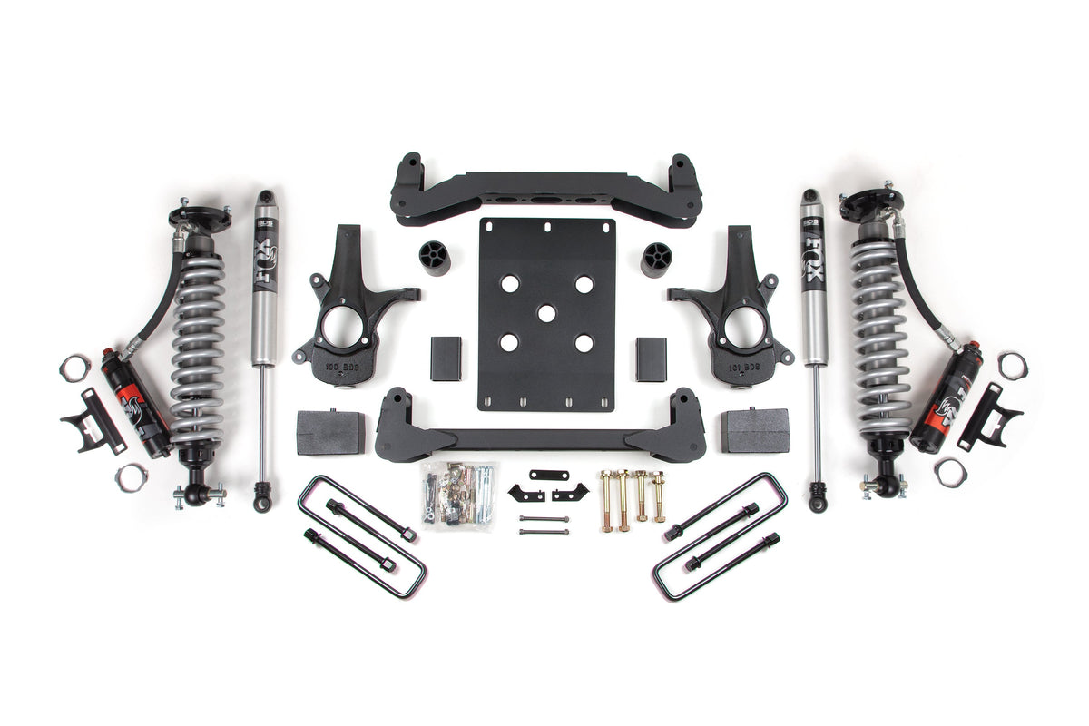 BDS Suspension 4 Inch Lift Kit FOX Performance Elite Coilover Chevy Silverado or GMC Sierra 1500 2007-2013 2WD - Block Kit / FOX 2.0 Performance Series