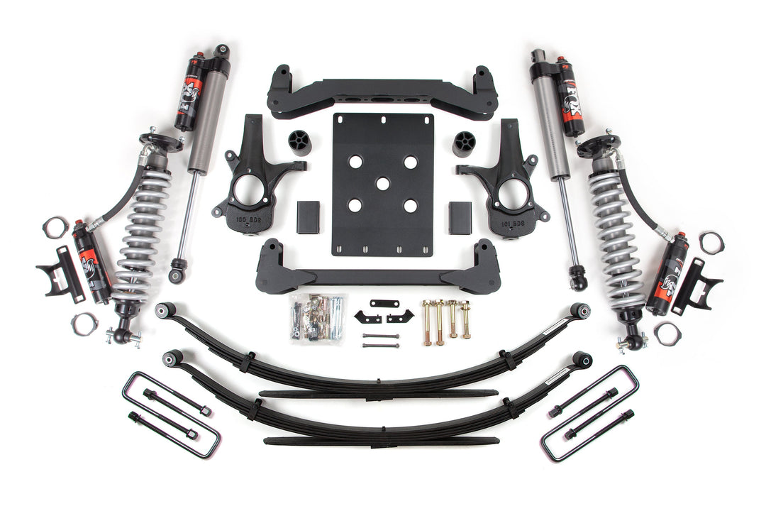 BDS Suspension 4 Inch Lift Kit FOX Performance Elite Coilover Chevy Silverado or GMC Sierra 1500 2007-2013 2WD - Leaf Springs / FOX 2.5 Performance Elite