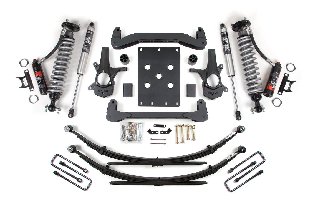 BDS Suspension 4 Inch Lift Kit FOX Performance Elite Coilover Chevy Silverado or GMC Sierra 1500 2007-2013 2WD - Leaf Springs / FOX 2.0 Performance Series