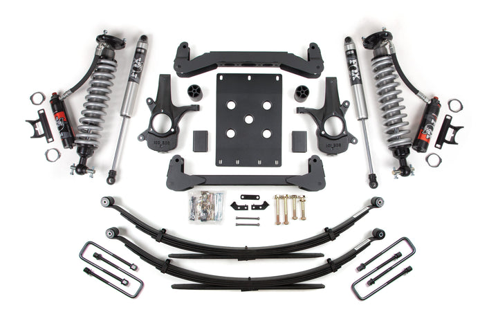 BDS Suspension 4 Inch Lift Kit FOX Performance Elite Coilover Chevy Silverado or GMC Sierra 1500 2007-2013 2WD - Leaf Springs / FOX 2.0 Performance Series